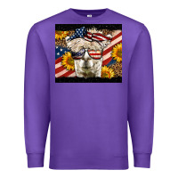 Purple Western 4th Of July Lama Premium Sweatshirt - LillyAllenDesigns