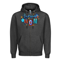Charcoal Heather American mom 4th of july Zipper Hoodie - FaDigitalArtStudio