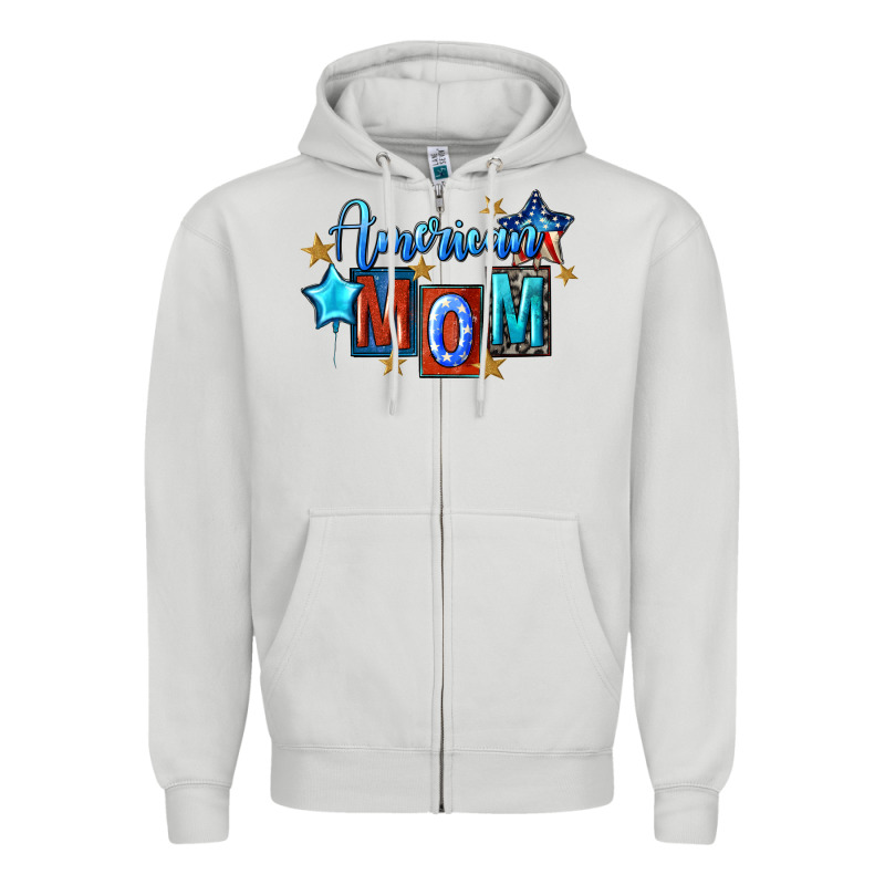 American Mom 4th Of July Zipper Hoodie by FaDigitalArtStudio | Teevron