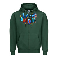 Sports Green American mom 4th of july Zipper Hoodie - FaDigitalArtStudio