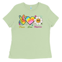 Matcha peace love happiness Ladies Tee - NancyCooperArtShop
