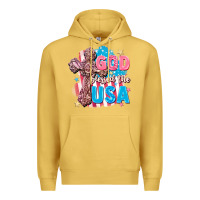 Antique Gold God Blessed the USA Premium Hoodie - FaDigitalArtStudio