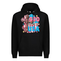 Black God Blessed the USA Premium Hoodie - FaDigitalArtStudio