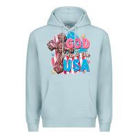 Blue Mist God Blessed the USA Premium Hoodie - FaDigitalArtStudio