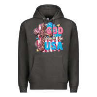Charcoal Heather God Blessed the USA Premium Hoodie - FaDigitalArtStudio