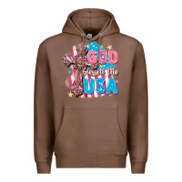 Chestnut God Blessed the USA Premium Hoodie - FaDigitalArtStudio