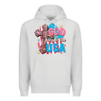 Dove Grey God Blessed the USA Premium Hoodie - FaDigitalArtStudio