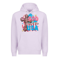 Lilac God Blessed the USA Premium Hoodie - FaDigitalArtStudio