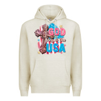 Oatmeal Heather God Blessed the USA Premium Hoodie - FaDigitalArtStudio
