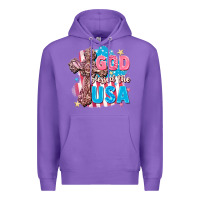 Purple God Blessed the USA Premium Hoodie - FaDigitalArtStudio