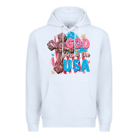 White God Blessed the USA Premium Hoodie - FaDigitalArtStudio