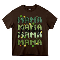 Chocolate Brown lucky mama Heavy Core Tee - MaliasSmallBusiness