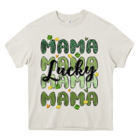 Cream lucky mama Heavy Core Tee - MaliasSmallBusiness
