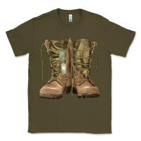 Army Green soldier boots Classic Tee - RanaPortraitStore