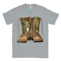 Heather Grey soldier boots Classic Tee - RanaPortraitStore