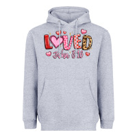Heather Grey loved john 3 16 Heavyweight Hoodie - LillyAllenDesigns