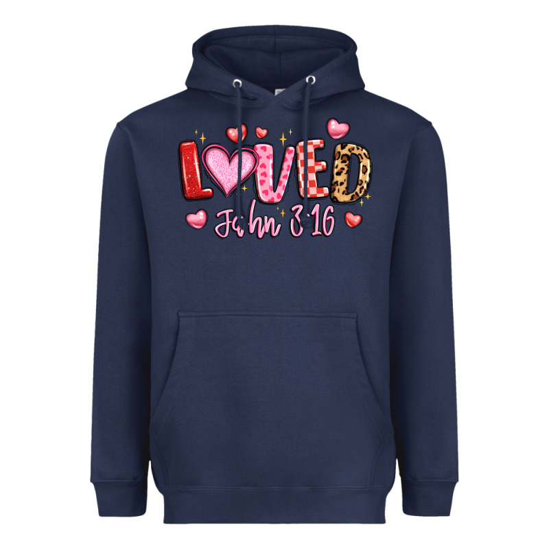 Loved John 3 16 Heavyweight Hoodie by LillyAllenDesigns | Teevron
