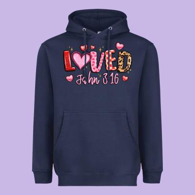 Loved John 3 16 Heavyweight Hoodie Designed By Lillyallendesigns