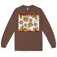 Chestnut Christmas gingerbread cookies and candy cane Long Sleeve Tee - NancyCooperArtShop