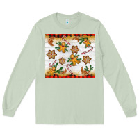 Matcha Christmas gingerbread cookies and candy cane Long Sleeve Tee - NancyCooperArtShop