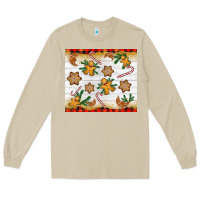 Mushroom Christmas gingerbread cookies and candy cane Long Sleeve Tee - NancyCooperArtShop