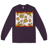 Plum Christmas gingerbread cookies and candy cane Long Sleeve Tee - NancyCooperArtShop