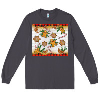 Smoke Christmas gingerbread cookies and candy cane Long Sleeve Tee - NancyCooperArtShop