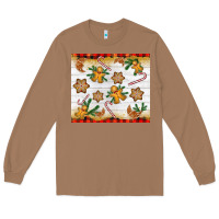 Toasted Coconut Christmas gingerbread cookies and candy cane Long Sleeve Tee - NancyCooperArtShop