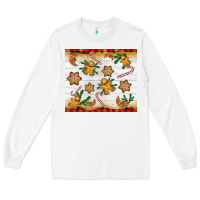 White Christmas gingerbread cookies and candy cane Long Sleeve Tee - NancyCooperArtShop