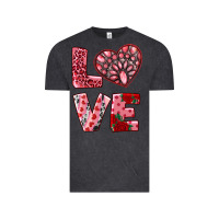 Vintage Black love  with pink gemstone Vintage Tee - RanaPortraitStore