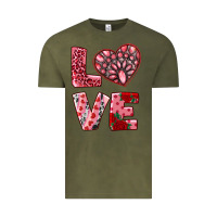 Vintage Olive love  with pink gemstone Vintage Tee - RanaPortraitStore