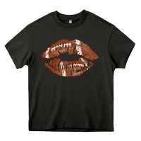 Asphalt football lips Heavy Core Tee - AdoDesignShop