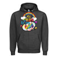 Charcoal Heather its okay to say gay pride Zipper Hoodie - FaDigitalArtStudio