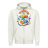 Oatmeal Heather its okay to say gay pride Zipper Hoodie - FaDigitalArtStudio