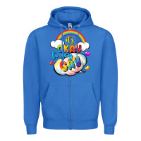 True Royal its okay to say gay pride Zipper Hoodie - FaDigitalArtStudio