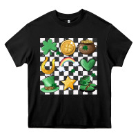 Black checker board lucky charms Heavy Core Tee - MaliasSmallBusiness