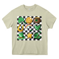 Mossy checker board lucky charms Heavy Core Tee - MaliasSmallBusiness