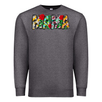Charcoal Heather floral animal print mama Premium Sweatshirt - CowhideDigitalArt