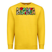 Lemon floral animal print mama Premium Sweatshirt - CowhideDigitalArt