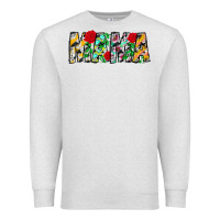 Oatmeal Heather floral animal print mama Premium Sweatshirt - CowhideDigitalArt