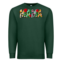 Sports Green floral animal print mama Premium Sweatshirt - CowhideDigitalArt