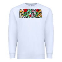 White floral animal print mama Premium Sweatshirt - CowhideDigitalArt