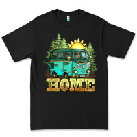 Black camping caravan home Premium Tee - NancyCooperArtShop