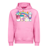 Fuchsia Pink Unicorn Coffee Cups Urban Hoodie - Artiststas