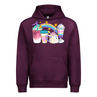 Mauve Wine Unicorn Coffee Cups Urban Hoodie - Artiststas