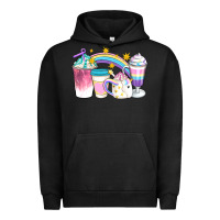 Pigment Black Unicorn Coffee Cups Urban Hoodie - Artiststas