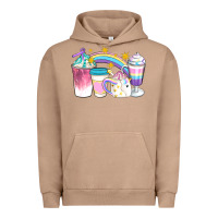 Pigment Burro Unicorn Coffee Cups Urban Hoodie - Artiststas