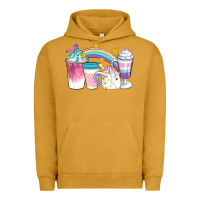 Pigment Peanut Butter Unicorn Coffee Cups Urban Hoodie - Artiststas