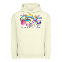 Pigment Pistachio Unicorn Coffee Cups Urban Hoodie - Artiststas