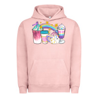 Pigment Salmon Unicorn Coffee Cups Urban Hoodie - Artiststas